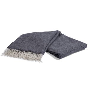 Kosta Linnewäfveri Merinould Plaid tæppe Grå