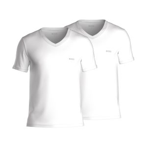 BOSS 2-Pack COMFORT V-Neck T-shirt hvid