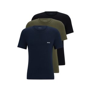BOSS 3 Pack Classic T-shirt sort/navy/grøn
