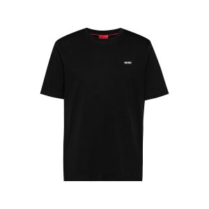HUGO T-Shirt Crew Neck med brystlogo Sort
