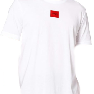 Hugo Basic t-shirt med rødt hugo logo Hvid