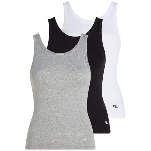 Calvin Klein 3-Pack Scoop Neck Tank Top hvid/grå/sort
