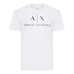Armani Exchange Slim t-shirt med A|X logo hvid