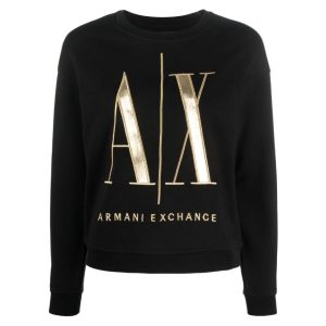 Armani Exchange Sweatshirt med A/X logo sort