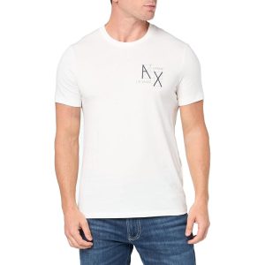 Armani Exchange Slim tshirt med AX logo hvid