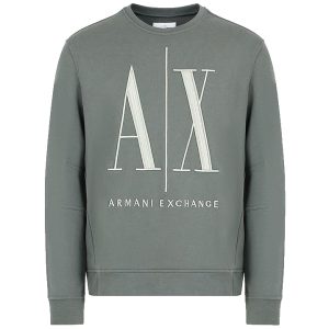 Armani Exchange Sweatshirt med A/X logo grøn
