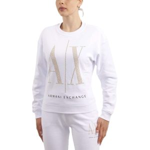 Armani Exchange Sweatshirt med A/X logo hvid