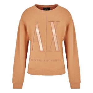 Armani Exchange Sweatshirt med A/X logo orange