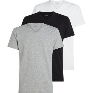 Calvin Klein Slank kortærmet V-neck 3 pak flerefarvede