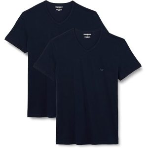 Emporio Armani V hals t-shirt 2 pak navy