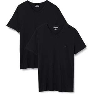 Emporio Armani V hals t-shirt 2 pak sort