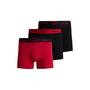 HUGO boksershorts 3 pack i rød og sort