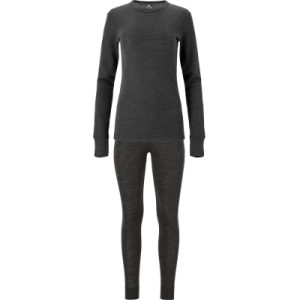 Whistler Langærmet trøje og lange uld underbukser Sort