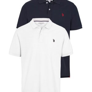 U.S. POLO ASSN. 2-pakke Polo i hvid og sort